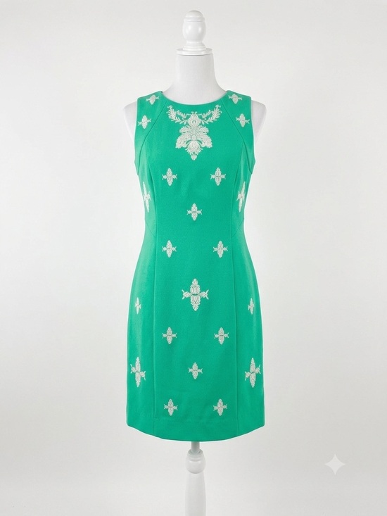 Daniel Cremieux Dresses & Skirts - ' Sleeveless Embroidered Green Dress
